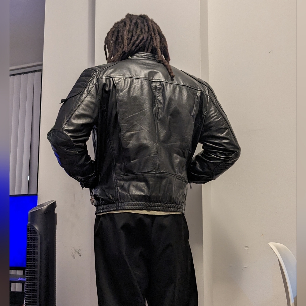 Brooks Vintage moto leather jacket